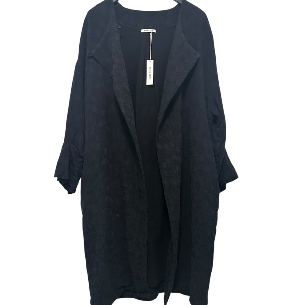 NWT- Women’s Black Crane Jacquard Cocoon Jacket - Picture 4 of 7